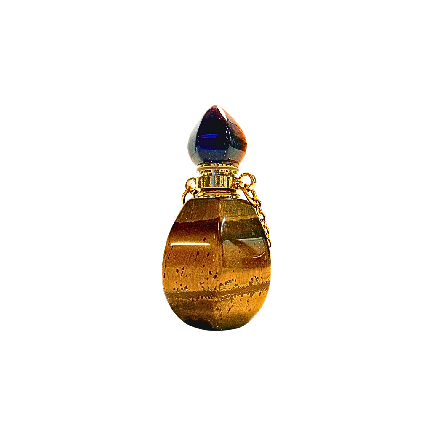 Tiger's Eye Perfume Bottle Pendant Necklace