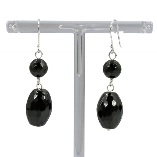Black Onyx Drop Earrings