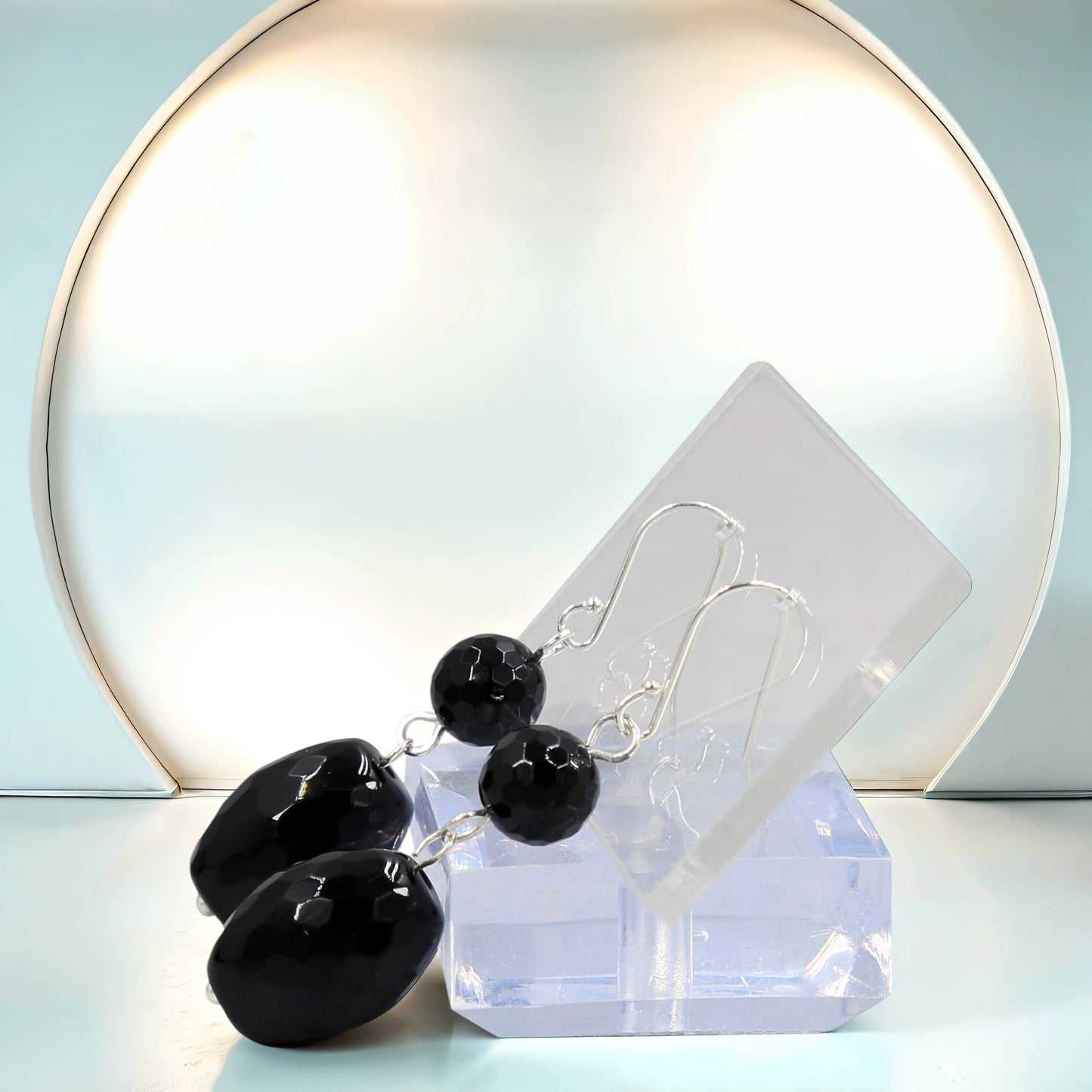 Black Onyx Drop Earrings