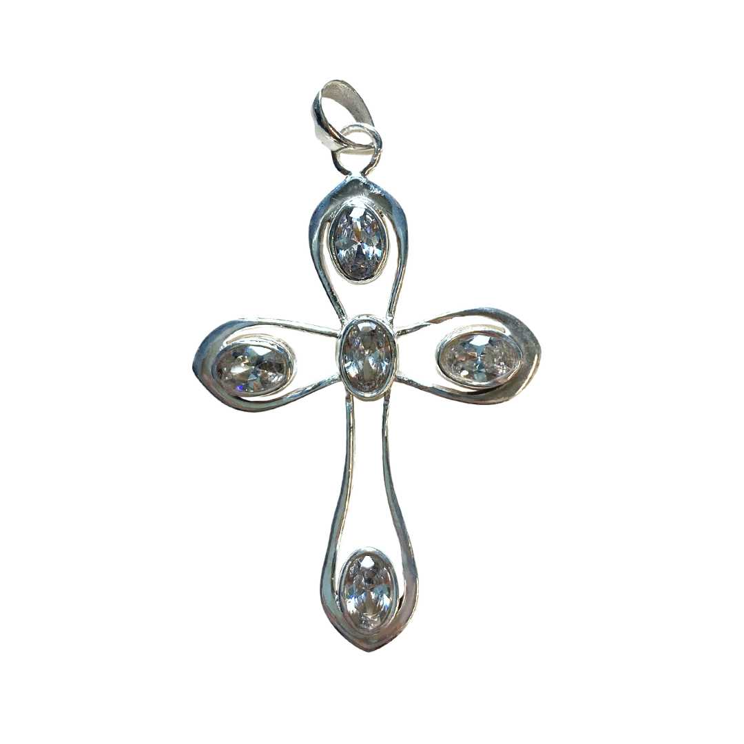 Clear Quartz Cross Pendant