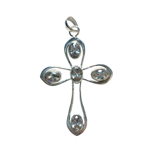 Clear Quartz Cross Pendant
