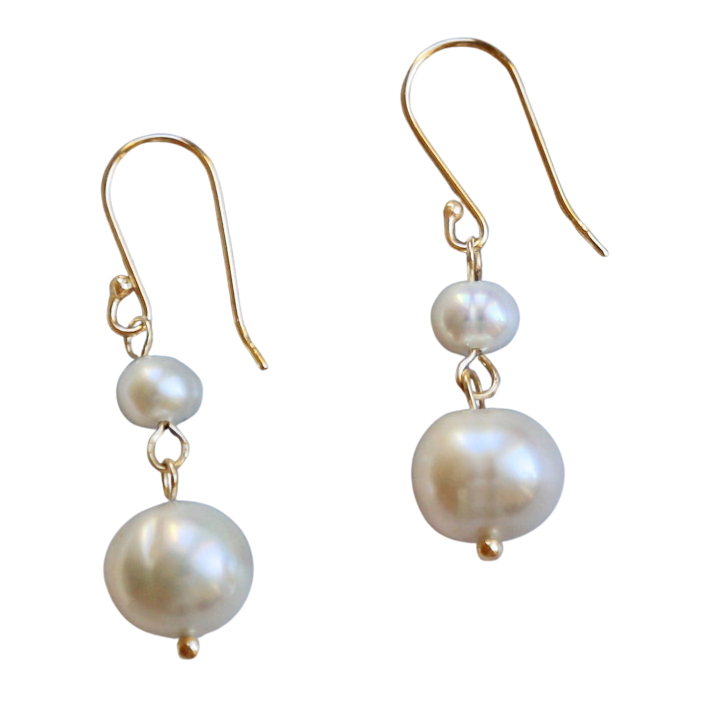 Dual Pearl Drop Earring