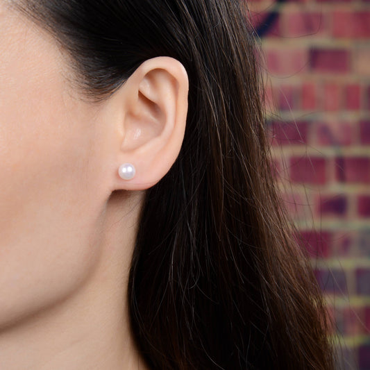 Pearl Stud Earrings 6-7 MM
